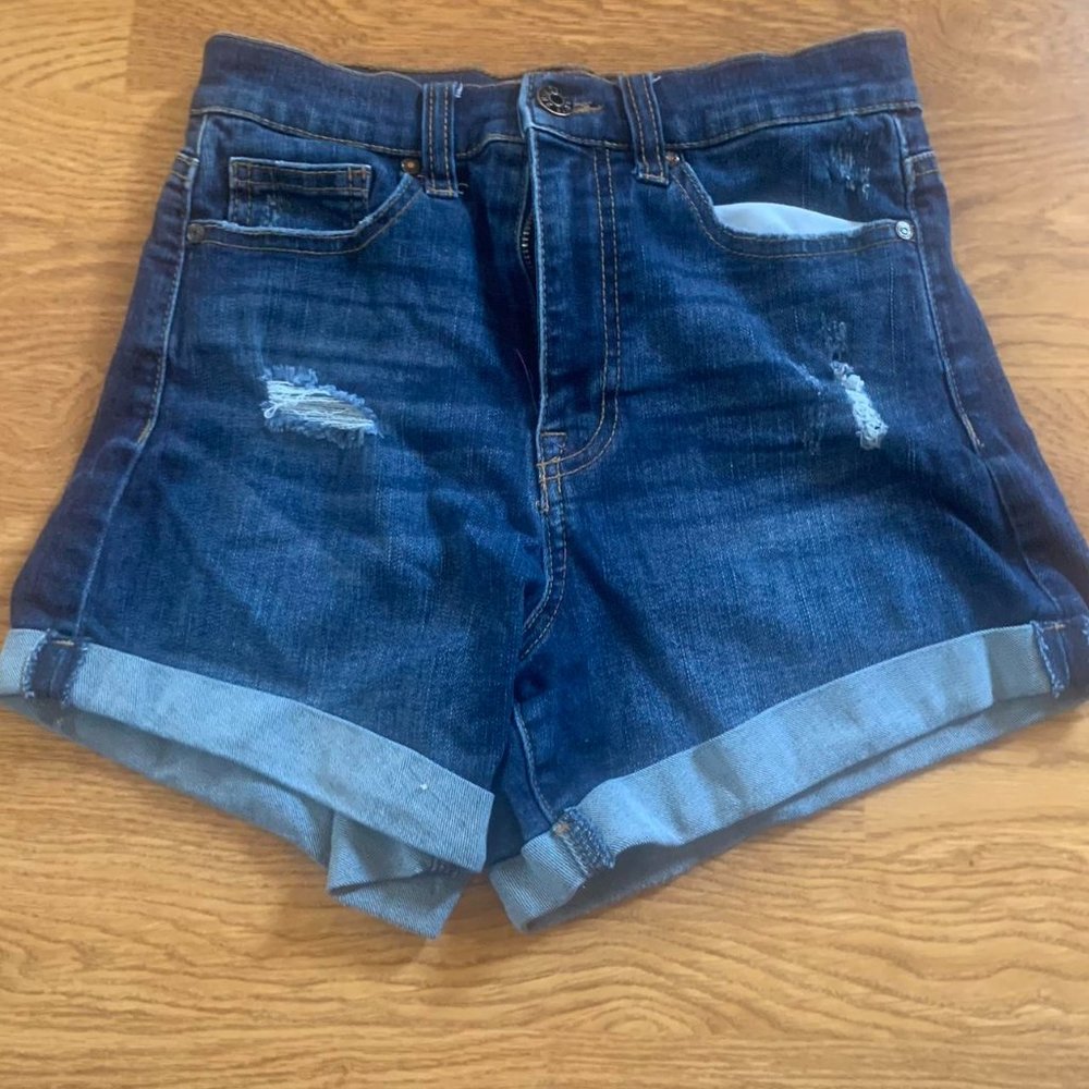 Dark blue jean shorts